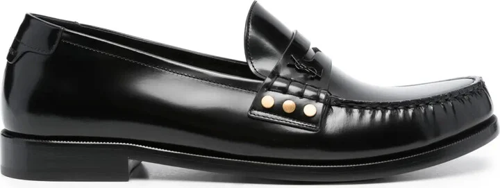 Almond-Toe Leather Loafers