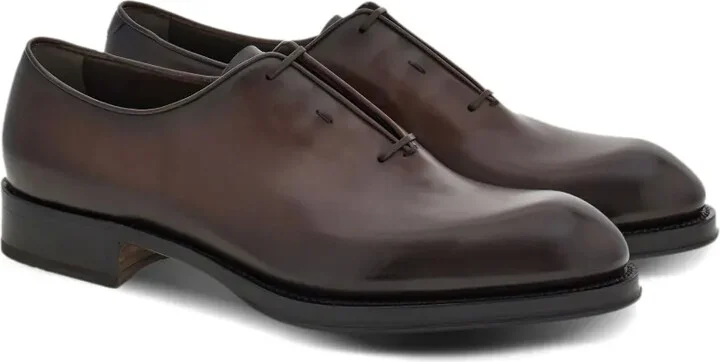 Almond-Toe Leather Oxford Shoes - Image 2
