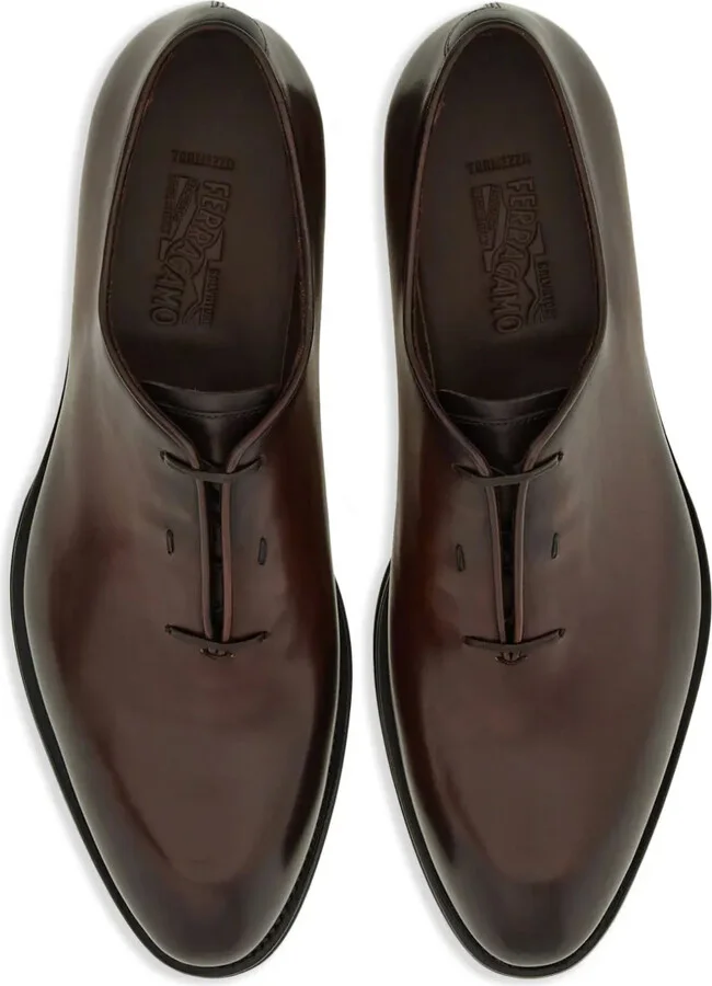 Almond-Toe Leather Oxford Shoes - Image 4
