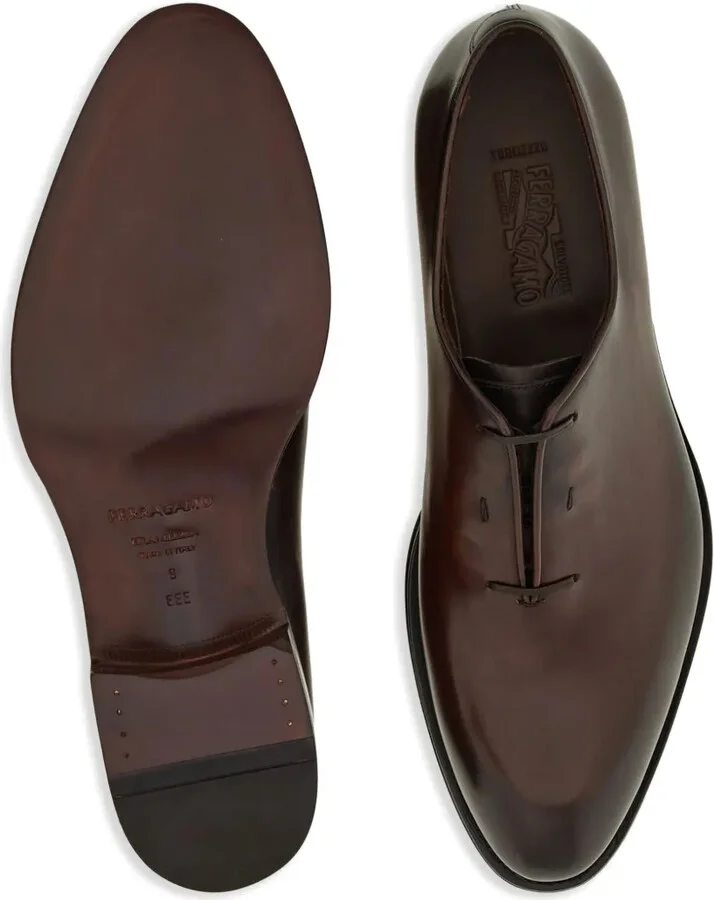 Almond-Toe Leather Oxford Shoes - Image 5