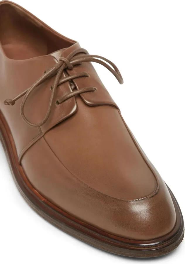 Almond-Toe Leather Oxford Shoes - Image 4