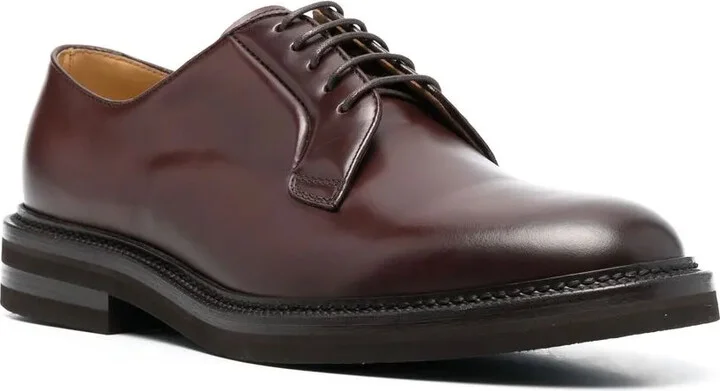 Almond-Toe Leather Oxford Shoes - Image 2