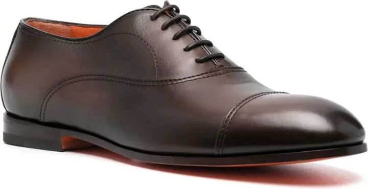 Almond-Toe Leather Oxford Shoes - Image 2