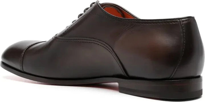 Almond-Toe Leather Oxford Shoes - Image 3