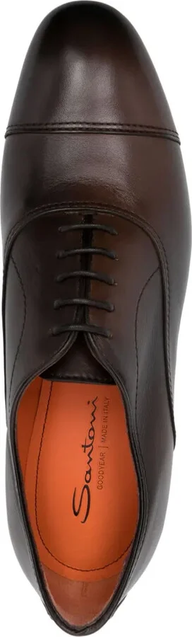 Almond-Toe Leather Oxford Shoes - Image 4