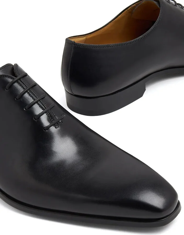 Almond-Toe Leather Oxford Shoes - Image 2