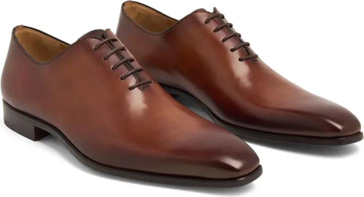 Almond-Toe Leather Oxford Shoes - Image 4