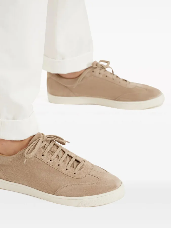 Almond-Toe Leather Sneakers - Image 5