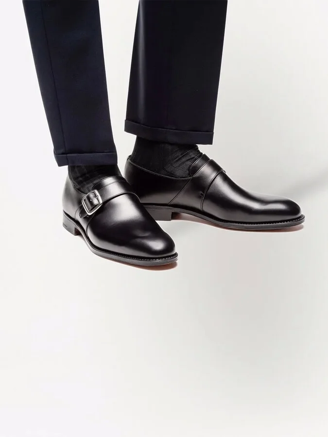 Almond-Toe Monk Shoes - Image 4