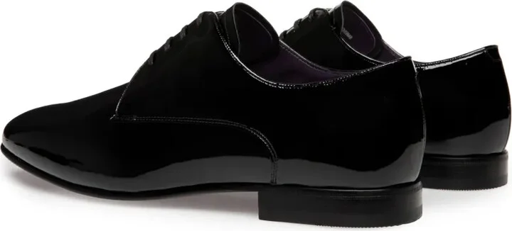 Almond-Toe Patent-Finish Derby Shoes - Image 3