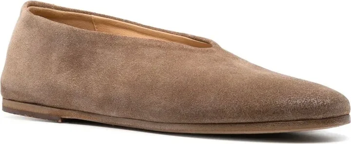 Almond-Toe Suede Ballerina Shoes - Image 2