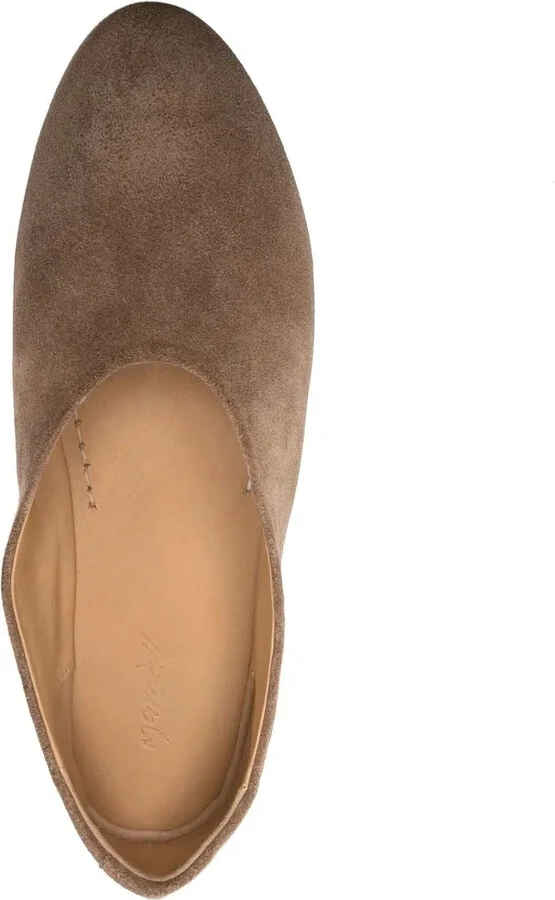 Almond-Toe Suede Ballerina Shoes - Image 4