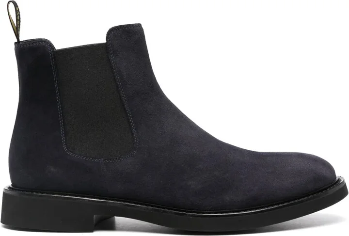 almond-toe suede Chelsea boots