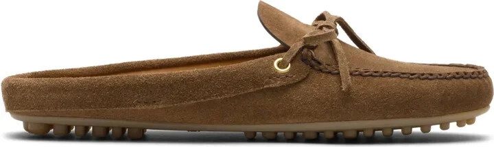 Almond-Toe Suede Driving Slippers