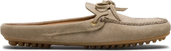 Almond-Toe Suede Driving Slippers
