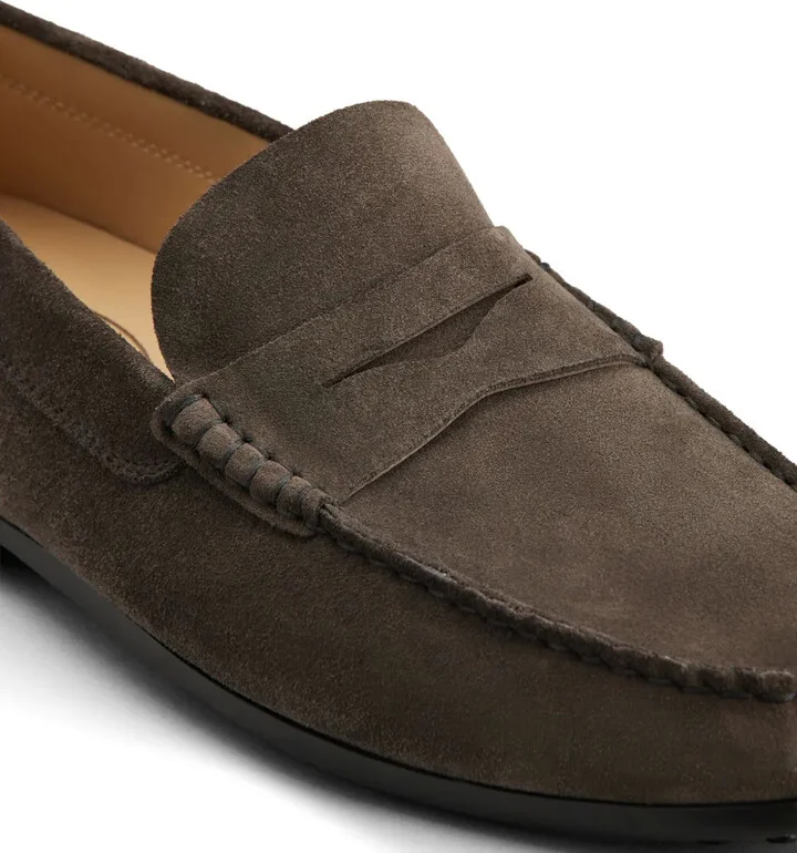 Almond Toe Suede Loafers - Image 5
