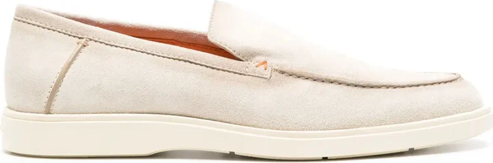 Almond-Toe Suede Loafers