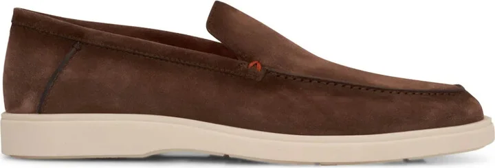 Almond-Toe Suede Loafers