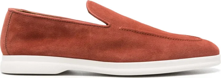 Almond-Toe Suede Loafers