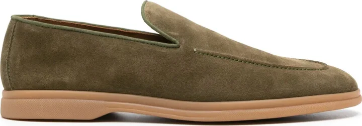 Almond-Toe Suede Loafers