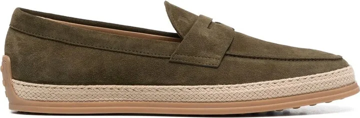 Almond-Toe Suede Loafers