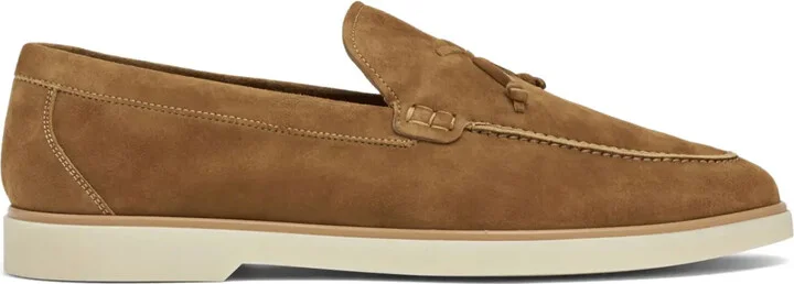Almond-Toe Suede Loafers