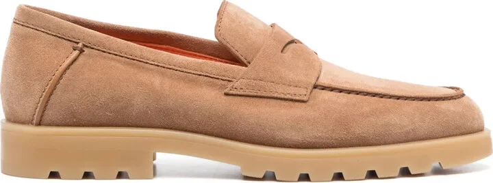 Almond-Toe Suede Loafers