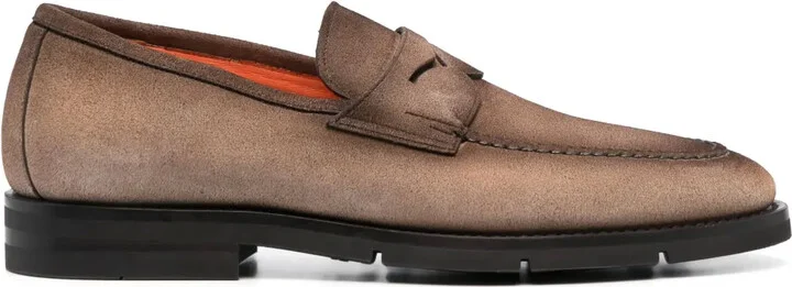 Almond-Toe Suede Loafers