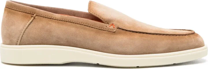Almond-Toe Suede Loafers