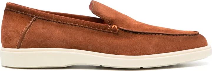 Almond-Toe Suede Loafers