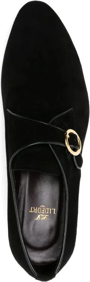 Almond-Toe Suede Monk Shoes - Image 4