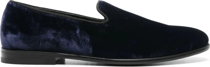 Almond-Toe Velvet Loafers