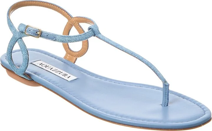 Almost Bare Denim & Leather Sandal