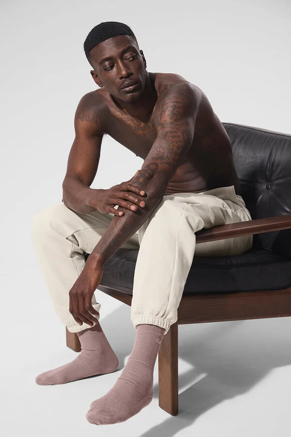 ALO | Half-Crew Understated Socks in White, Size: Small - Image 11