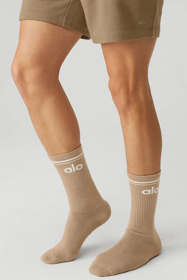 ALO | Throwback Socks in White/Black, Size: Small - Image 5
