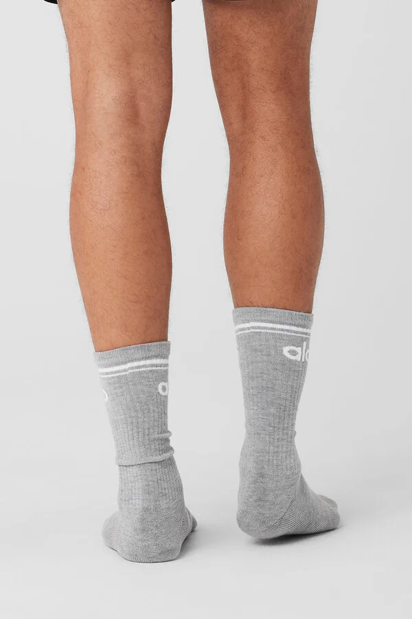 ALO | Throwback Socks in White/Black, Size: Small - Image 9