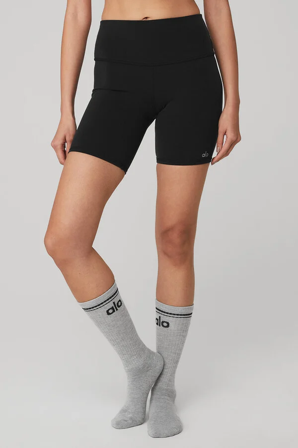 ALO | Throwback Socks in White/Black, Size: Small - Image 10