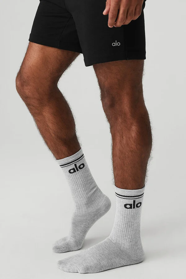 ALO | Throwback Socks in White/Black, Size: Small - Image 11