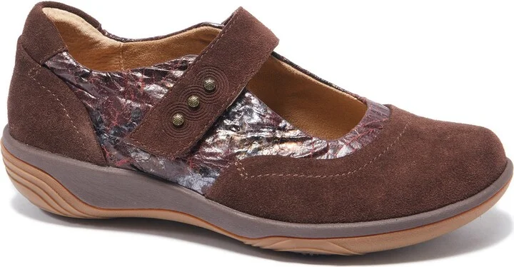 Dark Brown Suede With Foliage