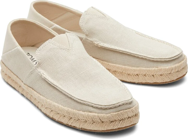 Alonso Cream Heritage Canvas Rope Loafer Slip On - Image 4