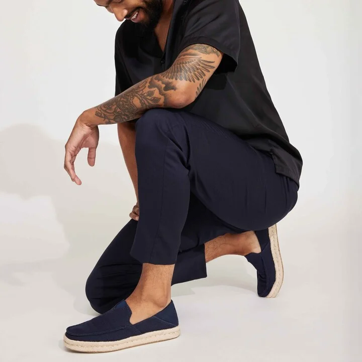 Alonso Navy Heritage Canvas Rope Loafer Slip On - Image 2