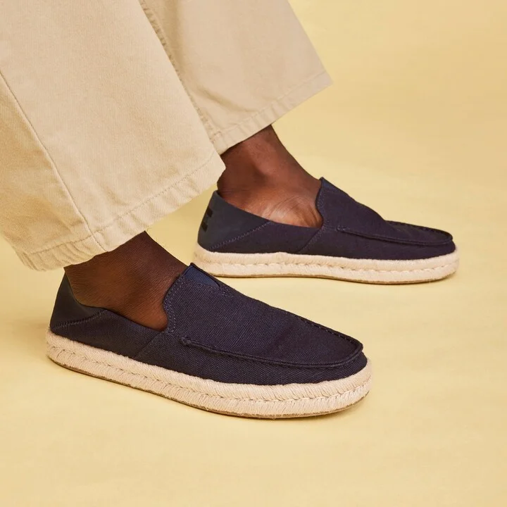 Alonso Navy Heritage Canvas Rope Loafer Slip On - Image 3