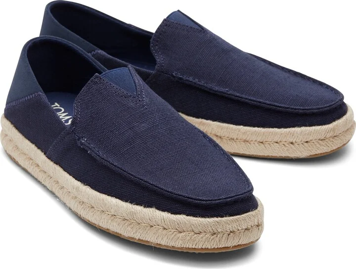 Alonso Navy Heritage Canvas Rope Loafer Slip On - Image 4