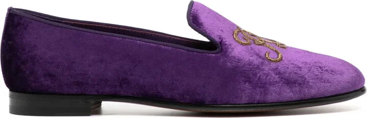 Alonzo velvet-finish loafers