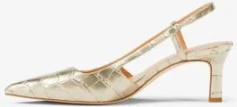 Alora Metallic Crocodile Embossed Leather Slingback Pump - Image 7