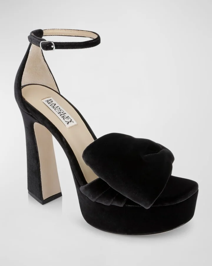 Alora Silk Bow Platform Sandals - Image 5