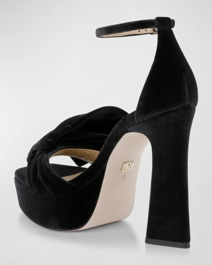 Alora Silk Bow Platform Sandals - Image 8