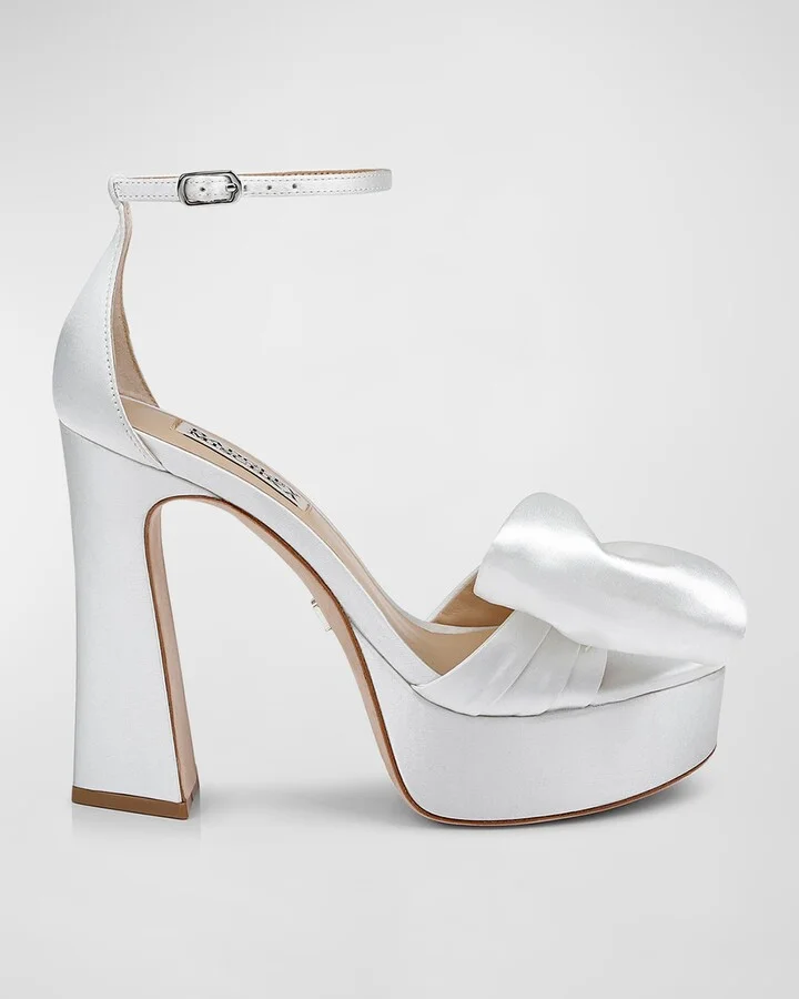 Alora Silk Bow Platform Sandals