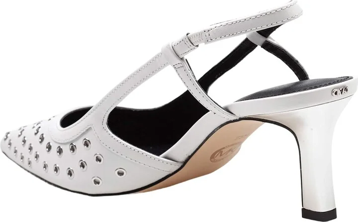 Alora Slingback In White Leather - Image 3