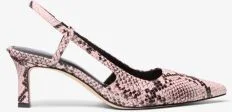 Alora Snake Embossed Leather Slingback Pump - Image 3